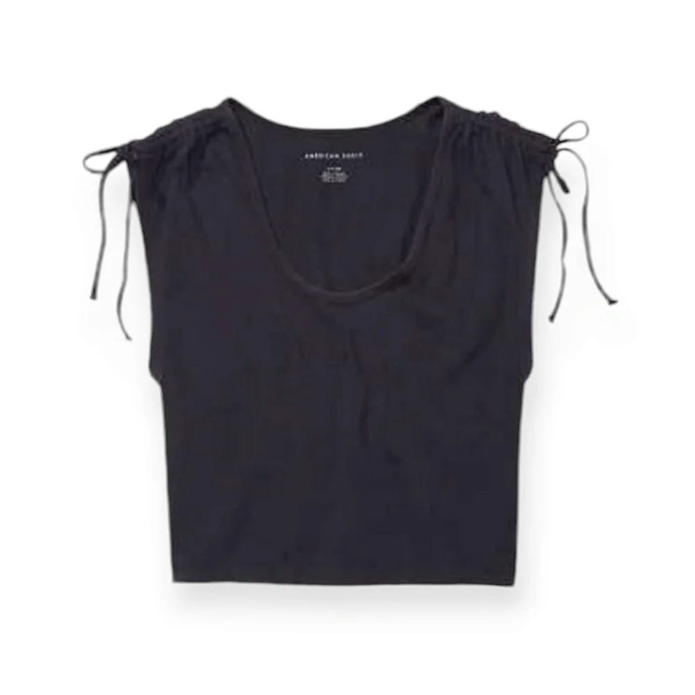 American Eagle cinched shoulder crop top - Picture 1 of 8